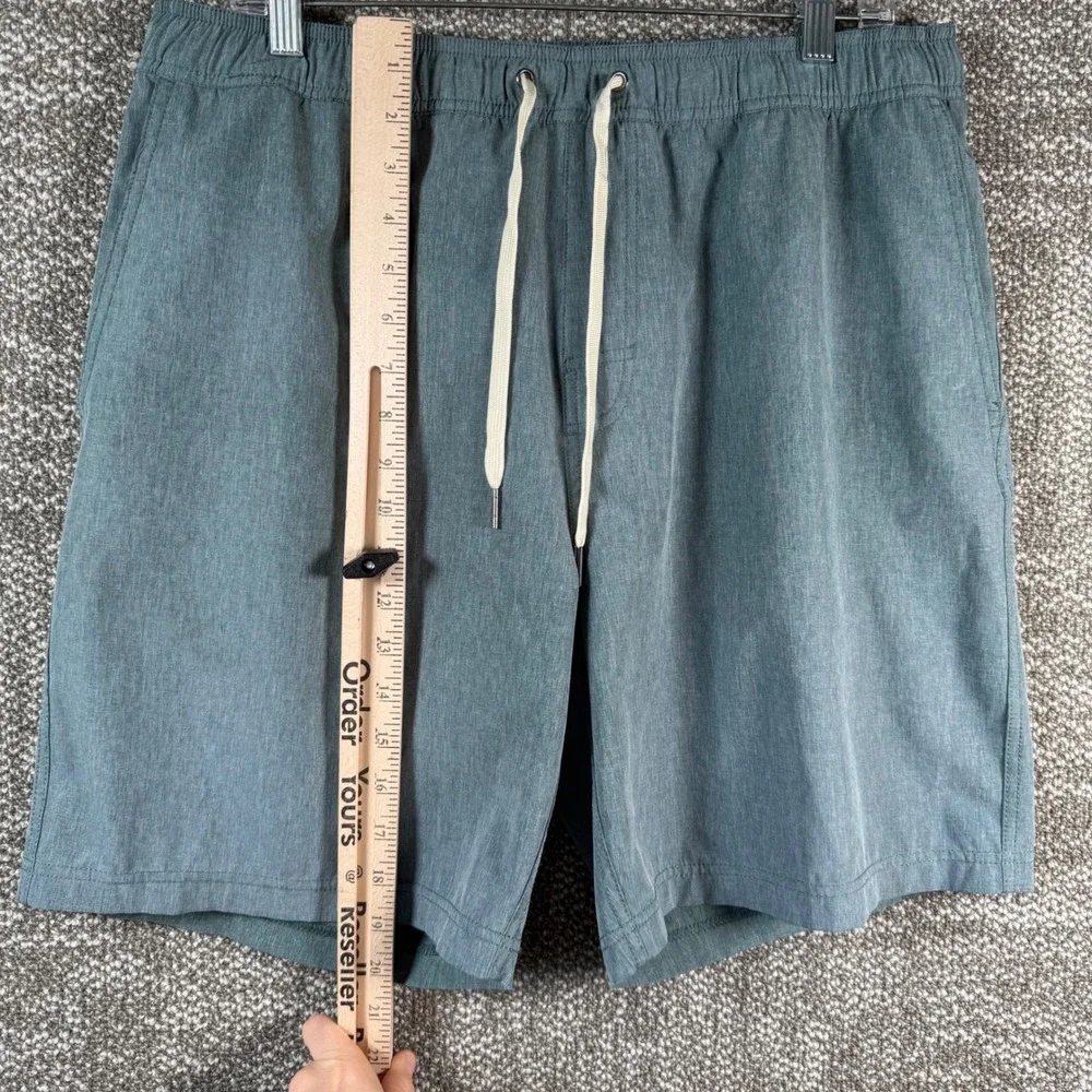Fair Harbor The Anchor Swim Shorts Men XL Blue Heather Lined Board‎ Shorts